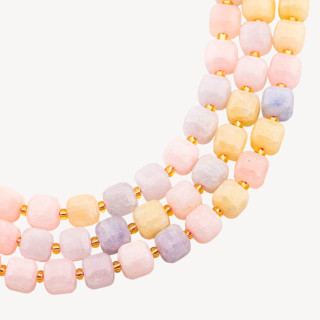 Giada Taglio Rigido Cubo Sfaccettato 10mm Multicolor Berillo