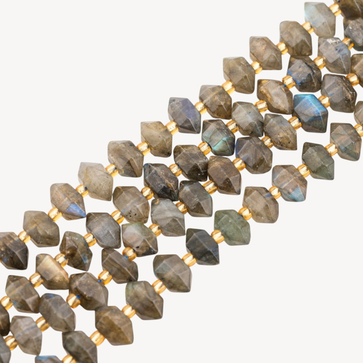 Labradorite Freeform Nugget Sfaccettato 11x7mm