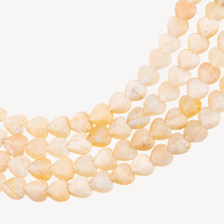 Labradorite Bianca Cuore Piatto Sfaccettato Taglio Rigido 8mm