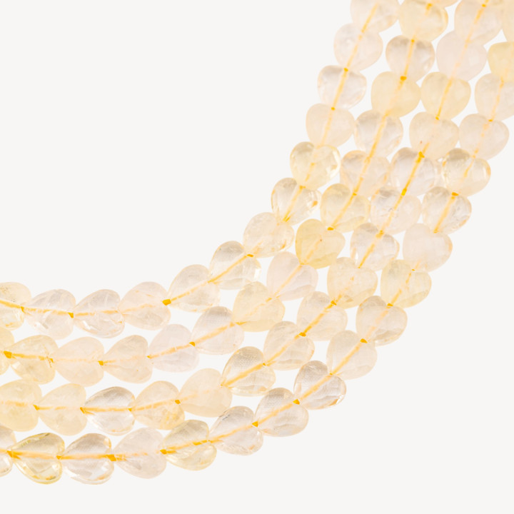 Quarzo Citrino Cuore Piatto Sfaccettato Taglio Rigido 8mm