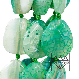 Agate de Feu Verte Plaque Facette 35x38mm