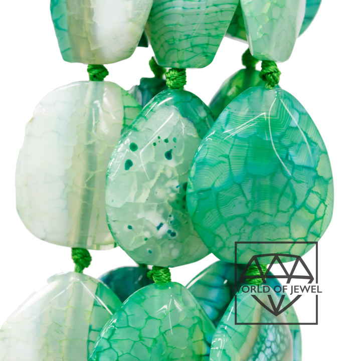 Ágata de Fuego Verde Placa Facetada 35x38mm