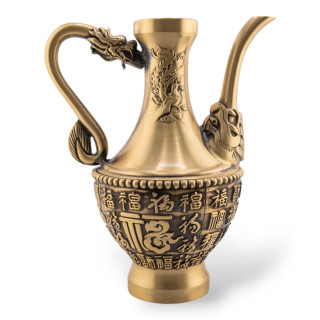 Soprammobile Statua Di Ottone Brocca Ornamentale 10x17cm