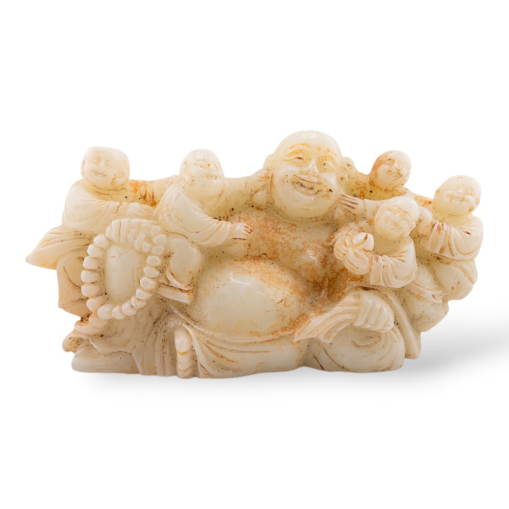 Soprammobile Statue Di Giada Giadeite Inciso A Mano 21cm