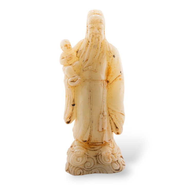 Soprammobile Statue Di Giada Giadeite Inciso A Mano 22cm