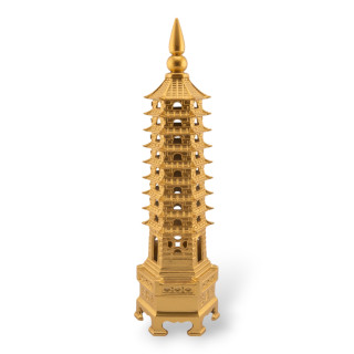 Soprammobile Statua Di Ottone Pagoda 26cm