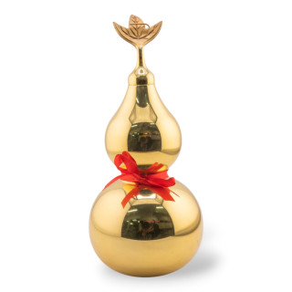 Soprammobile Statua Di Ottone Zucca Ornamentale 15,5cm