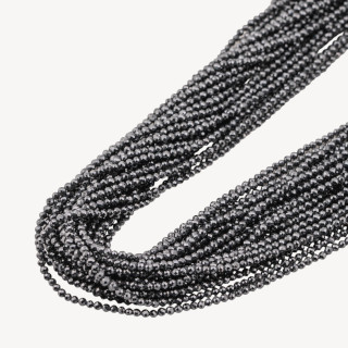 Zirconi Perline Sfaccettate 2mm Nero Jet