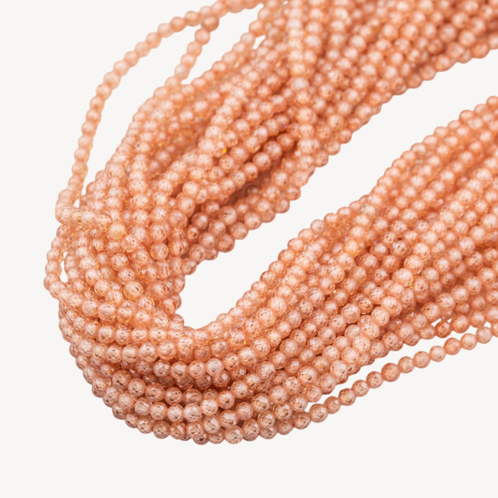 Zirconi Perline Sfaccettate 3mm Champagne