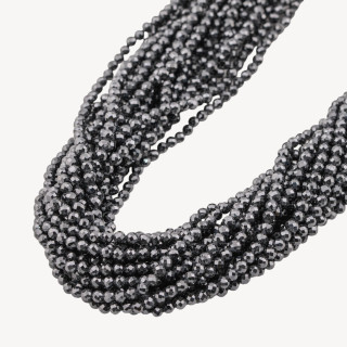 Zirconi Perline Sfaccettate 3mm Nero Jet