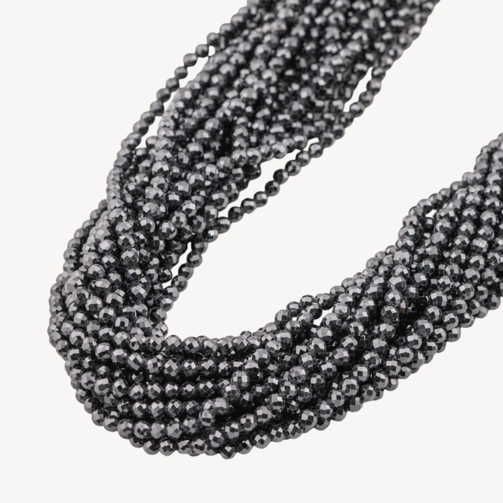 Zirconi Perline Sfaccettate 3mm Nero Jet