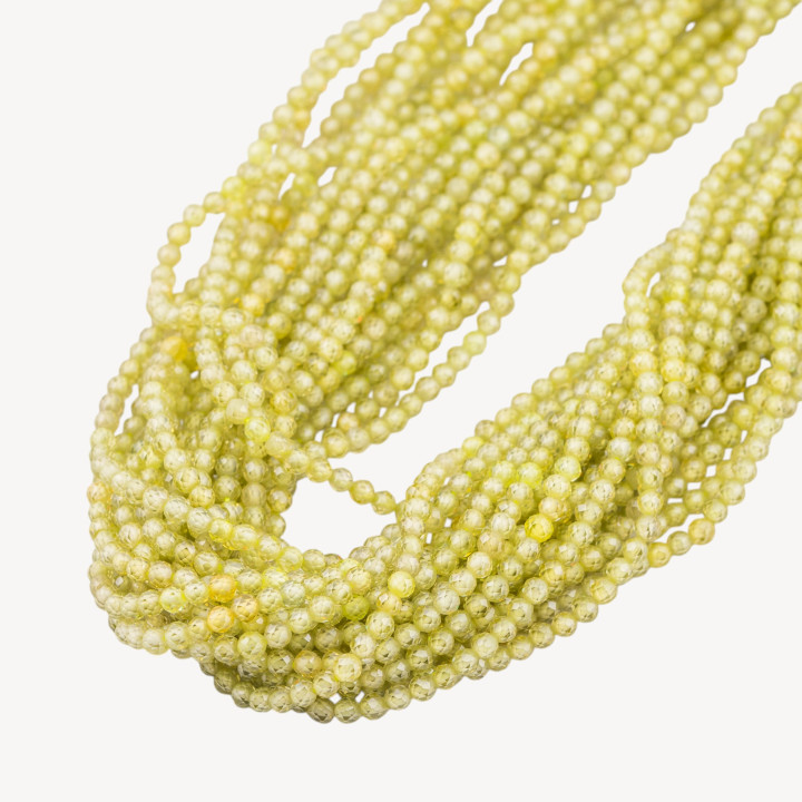 Zirconi Perline Sfaccettate 3mm Verde Peridot Chiaro