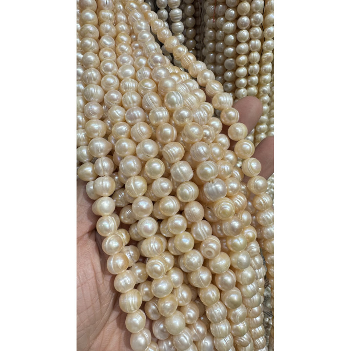 Potato River Pearls 9,0-9,5mm Rayé Rose