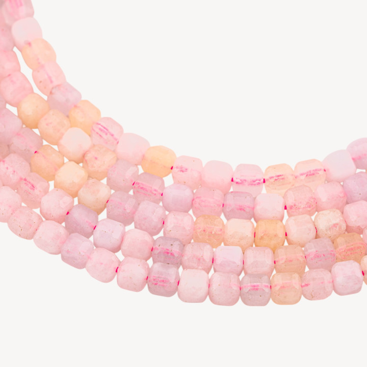 Giada Taglio Rigido Cubo Sfaccettato 6mm Berillo