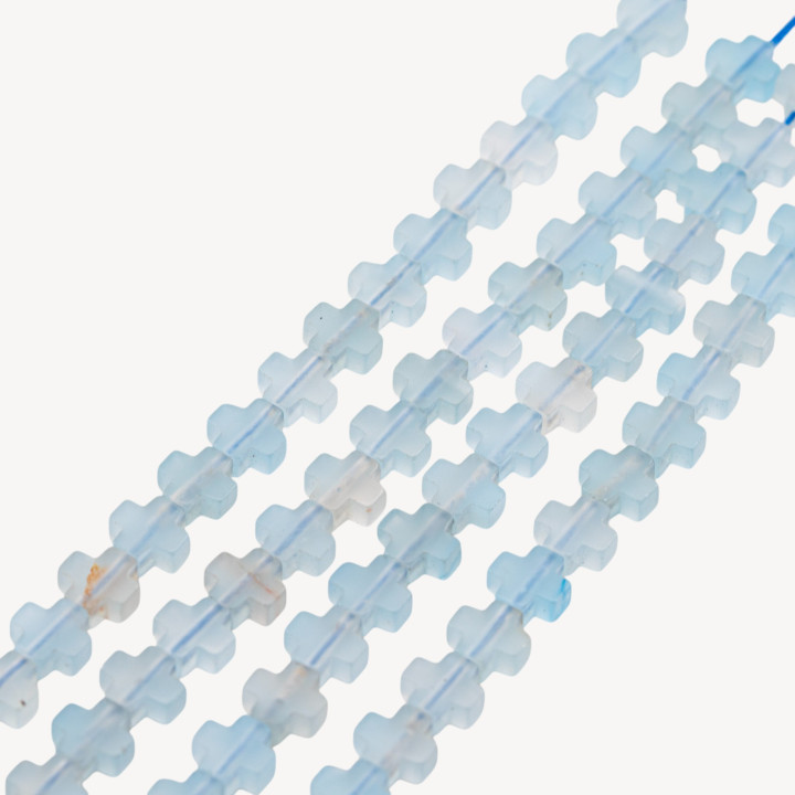 Acquamarina Croce 8mm