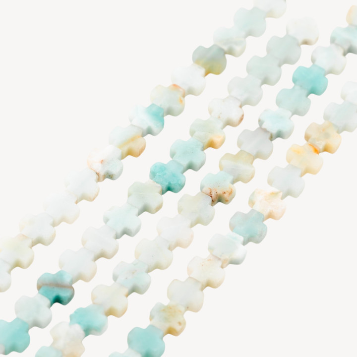 Amazonite Multicolor Croce 8mm