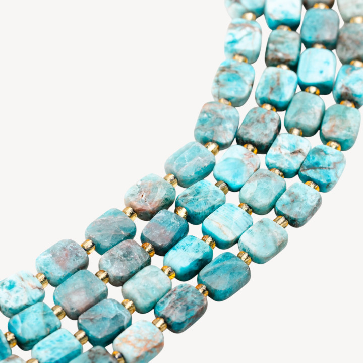 Apatite Rettangolo Piatto Sfaccettato 8x10mm