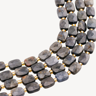 Cianite Grezzo Rettangolo Piatto Sfaccettato 8x10mm