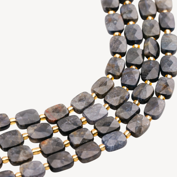 Cianite Grezzo Rettangolo Piatto Sfaccettato 8x10mm