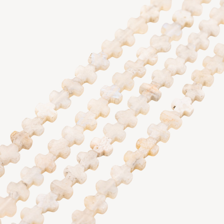 Labradorite Bianca Croce 8mm