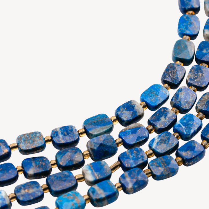 Lapislazzuli Rettangolo Piatto Sfaccettato 8x10mm