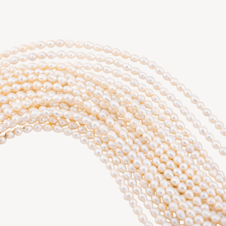 Perle Di Fiume Microperle Chicco Di Riso 4-5mm A++  Bianco