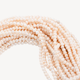 Perle Di Fiume Microperle Tonde Economiche 3-3,5mm Bianco Opaco