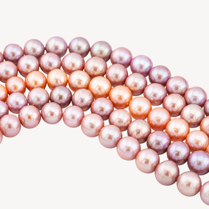 Perle Di Fiume Tonde Edison 9-11mm Lilla