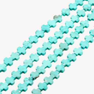 Turchese Stabilizzato Croce 8mm