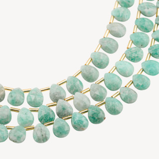 Amazonite Gocce Briolette Sfaccettate 10x8mm