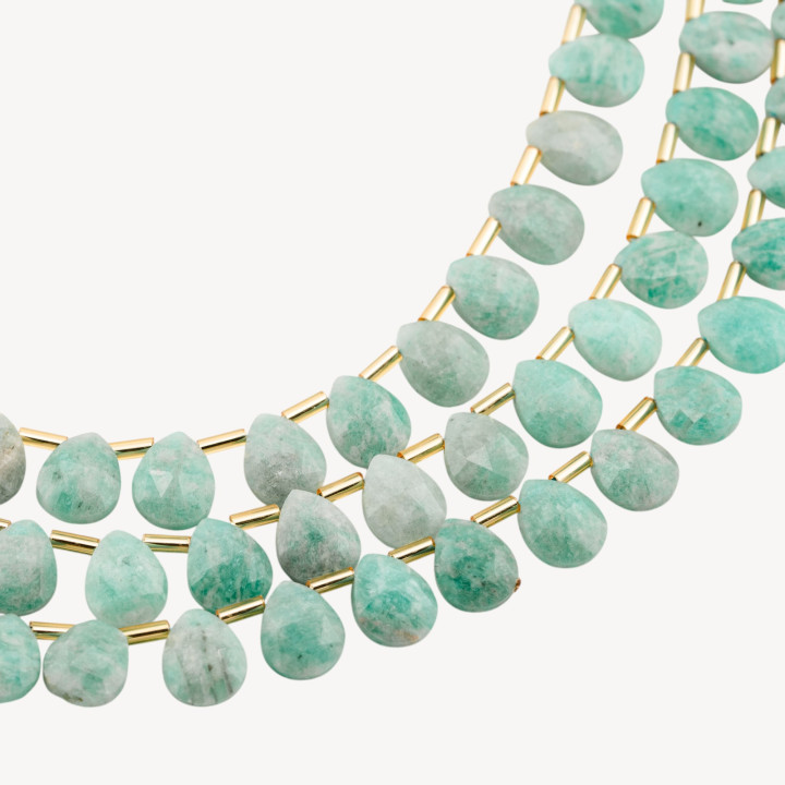 Amazonite Gocce Briolette Sfaccettate 10x8mm
