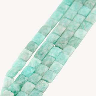 Amazonite Rettangolo Piatto Sfaccettato Taglio Rigido 8x10mm