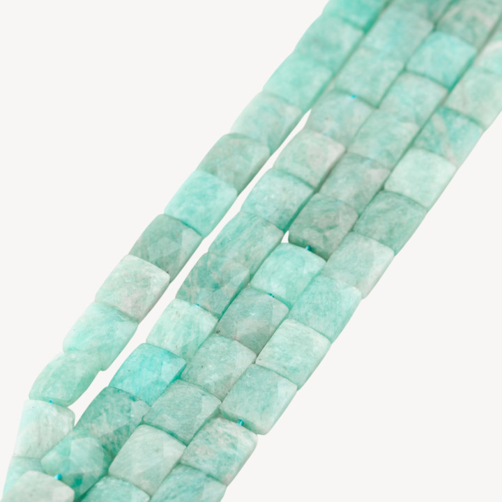Amazonite Rettangolo Piatto Sfaccettato Taglio Rigido 8x10mm