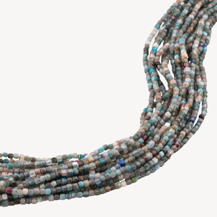 Apatite Grezzo Mix Taglio Rigido Sfaccettato 2,5mm