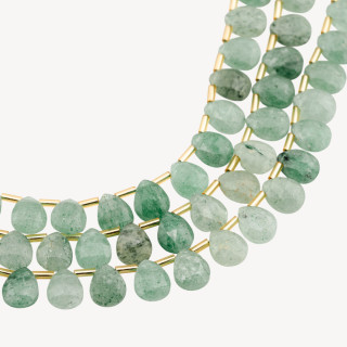 Avventurina Verde Gocce Briolette Sfaccettate 10x8mm