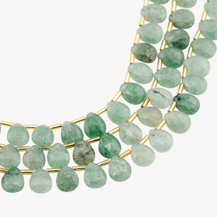 Avventurina Verde Gocce Briolette Sfaccettate 10x8mm