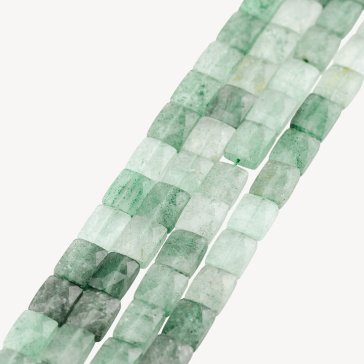 Avventurina Verde Rettangolo Piatto Sfaccettato Taglio Rigido 8x10mm