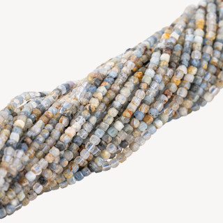 Calcedonio Cubi Taglio Rigido Sfaccettato 2,5mm