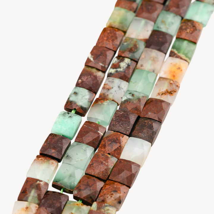 Crisoprasio Rettangolo Piatto Sfaccettato Taglio Rigido 8x10mm