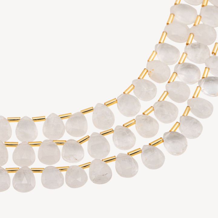 Cristallo Di Rocca Gocce Briolette Sfaccettate 10x8mm