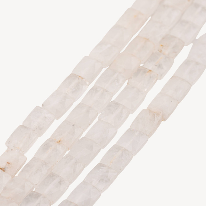 Cristallo Di Rocca Rettangolo Piatto Sfaccettato Taglio Rigido 8x10mm