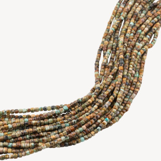 Diaspro Africano Cubi Taglio Rigido Sfaccettato 2,5mm