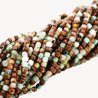 Giada Africana Cubi Taglio Sfaccettato 3,5mm