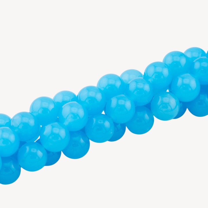 Giada Ghiaccio (Icy Jade) Celeste Perline Tonde Lisce 10mm