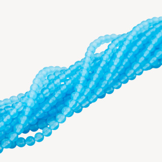 Giada Ghiaccio (Icy Jade) Celeste Perline Tonde Lisce 4mm