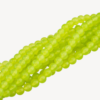 Giada Ghiaccio (Icy Jade) Verde Fluo Chiaro Tondo Liscio 6mm