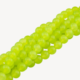 Giada Ghiaccio (Icy Jade) Verde Fluo Chiaro Tondo Liscio 8mm