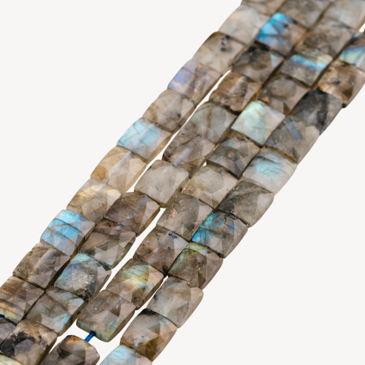 Labradorite Rettangolo Piatto Sfaccettato Taglio Rigido 8x10mm
