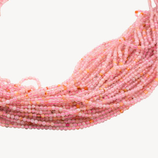 Opale Rosa Perlina Tonda Sfaccettata Diamond Cut 2mm