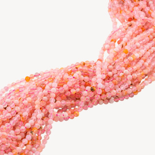 Opale Rosa Perlina Tonda Sfaccettata Diamond Cut 3mm